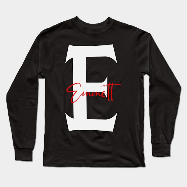 Emmett Family Name, Emmett Surname, Emmett First Name, Emmett Last Name Long Sleeve T-Shirt by sketchraging